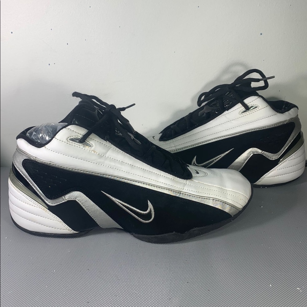 NIKE AIR FRENZY WHITE BLACK Size 10 040103 VP